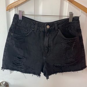 TopShop black jean short